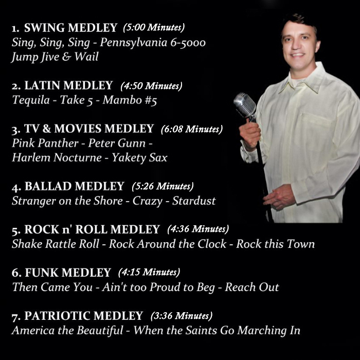 Wes Anthony - Medley of Music Hits thru the Decades (CD front cover)